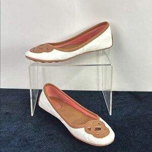 Sperry White and Tan Flats